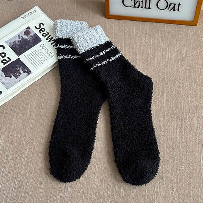 Viertelsocken aus Korallenfleece in Übergröße (6 Paar)