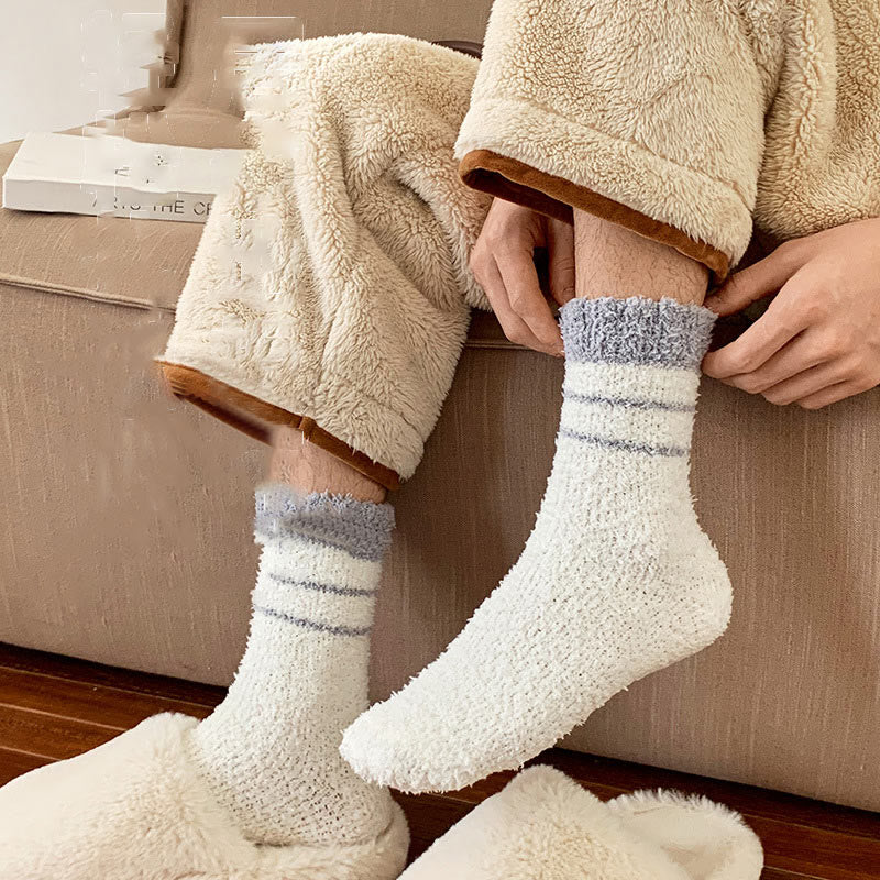 Viertelsocken aus Korallenfleece in Übergröße (6 Paar)