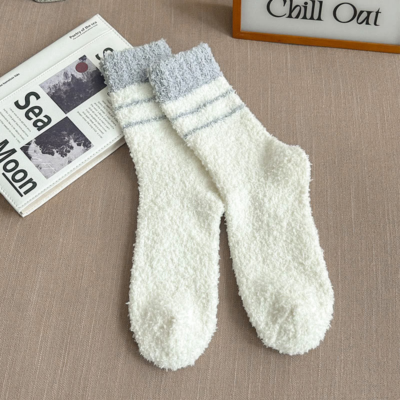 Viertelsocken aus Korallenfleece in Übergröße (6 Paar)