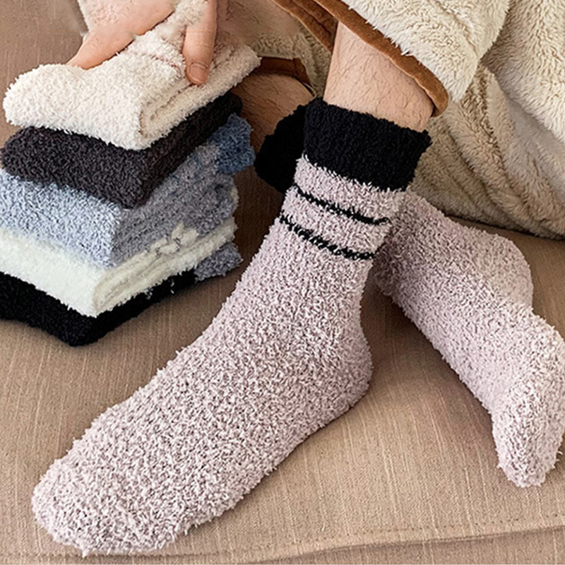 Viertelsocken aus Korallenfleece in Übergröße (6 Paar)