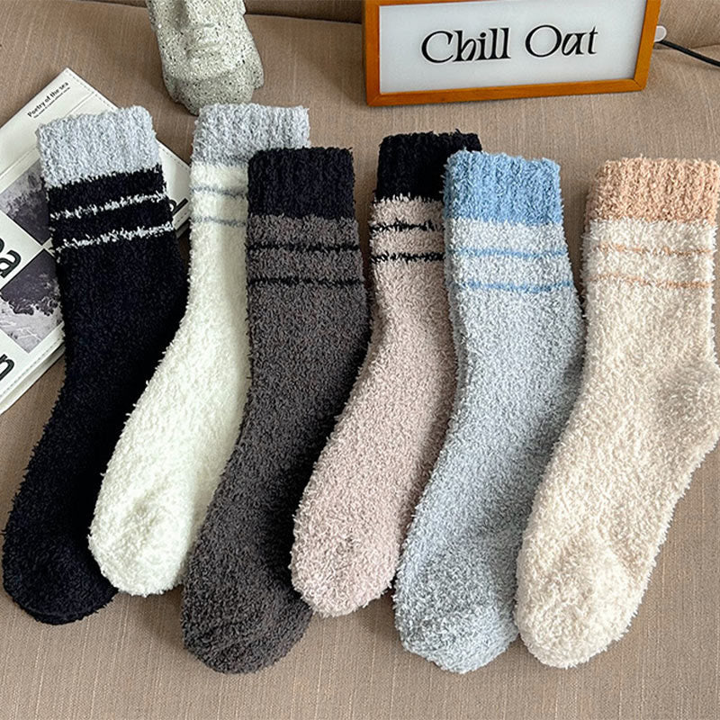 Viertelsocken aus Korallenfleece in Übergröße (6 Paar)
