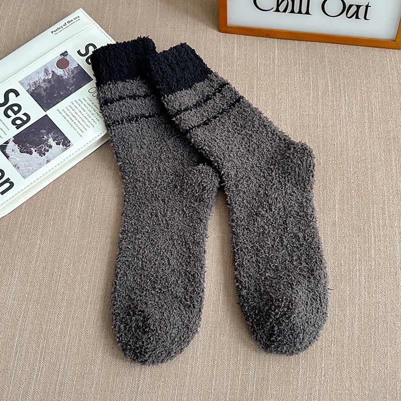 Viertelsocken aus Korallenfleece in Übergröße (6 Paar)