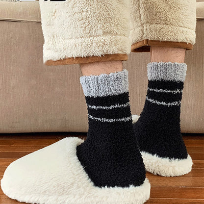 Viertelsocken aus Korallenfleece in Übergröße (6 Paar)