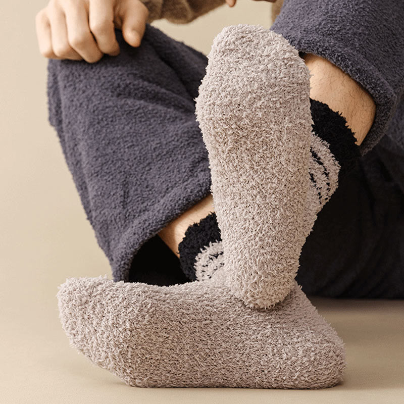 Viertelsocken aus Korallenfleece in Übergröße (6 Paar)