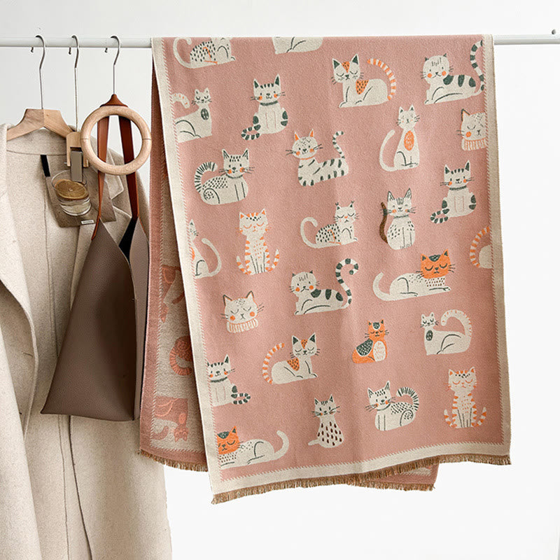 Weicher großer Katzenschal - Rosa - Einheitsgröße - image 5