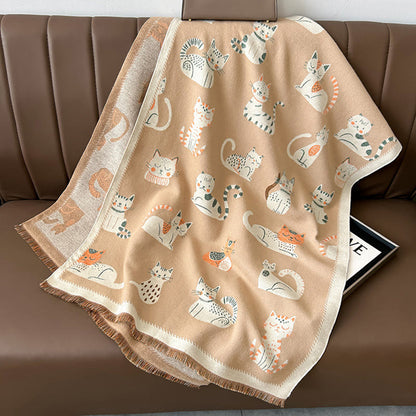 Weicher großer Katzenschal - Khaki - Einheitsgröße - image 8