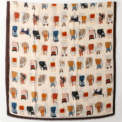 Warmer Schal mit Katzenmotiv - image 6