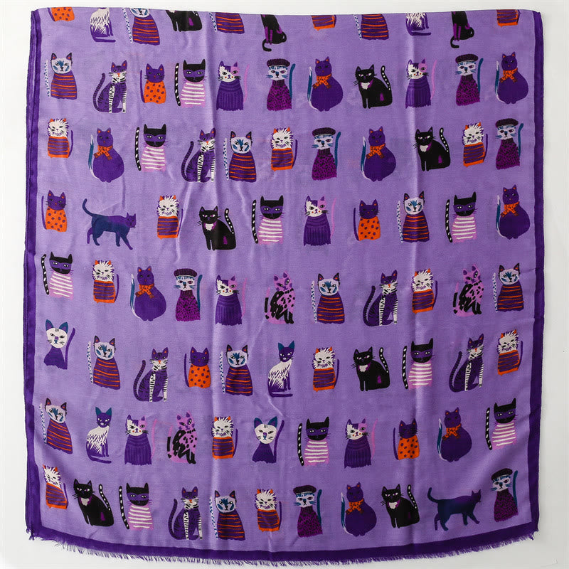 Warmer Schal mit Katzenmotiv - image 8