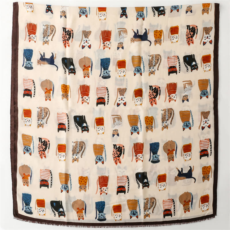 Warmer Schal mit Katzenmotiv - image 7