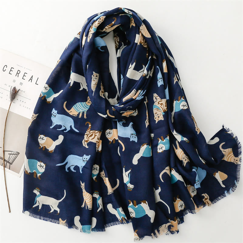 Warmer Stola-Deckenschal - Blau - Einheitsgröße - image 0
