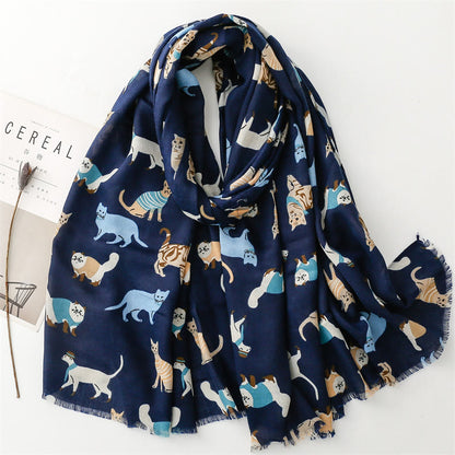Warmer Stola-Deckenschal - Blau - Einheitsgröße - image 0