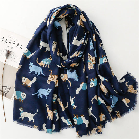 Warmer Stola-Deckenschal - Blau - Einheitsgröße - image 1
