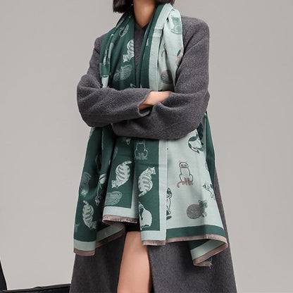 Stilvoller weicher Katzen-Deckenschal - image 0