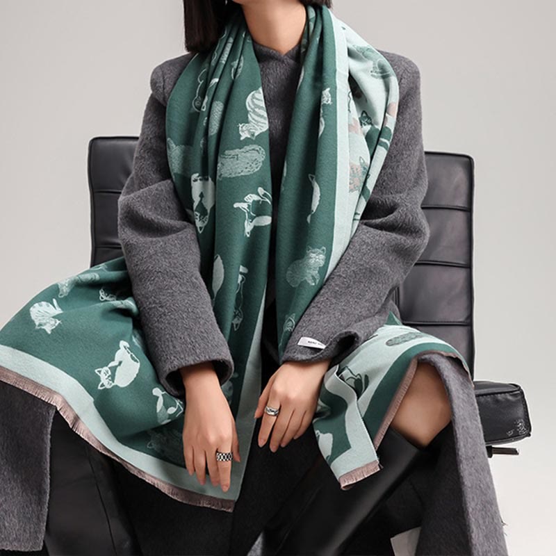 Stilvoller weicher Katzen-Deckenschal - image 1