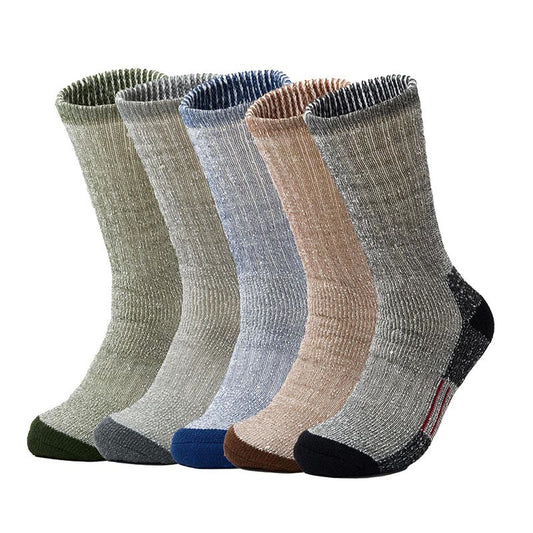 Weiche, dicke Crew-Socken in Übergröße (5 Paar) - Mehrfarbig - EU40-44 (US10-13) - image 0