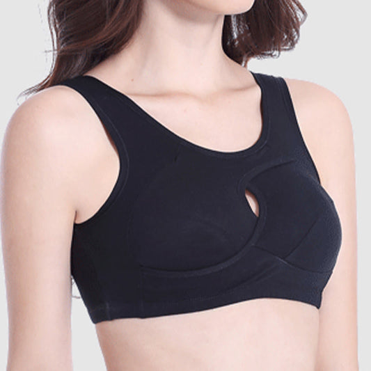 Anti-Sagging-Sport-BH ohne Bügel - Schwarz - 5XL - image 0