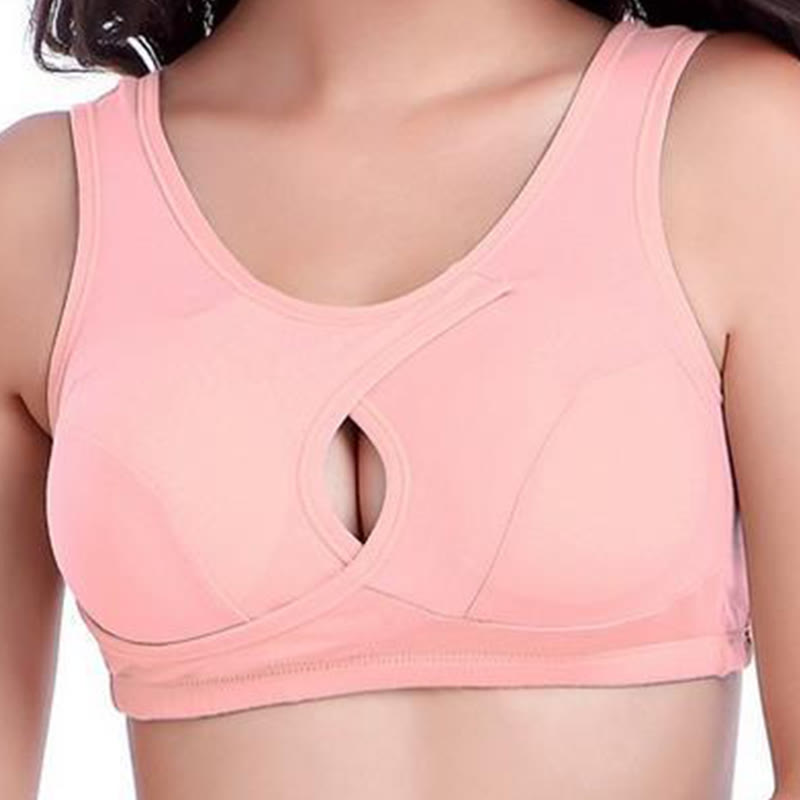 Anti-Sagging-Sport-BH ohne Bügel - Rosa - 5XL - image 3