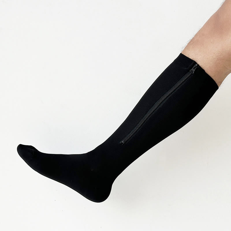 Klassische Kompressionsstrümpfe mit Reißverschluss in Übergrößen 2XL-7XL (3 Paar) - image 3