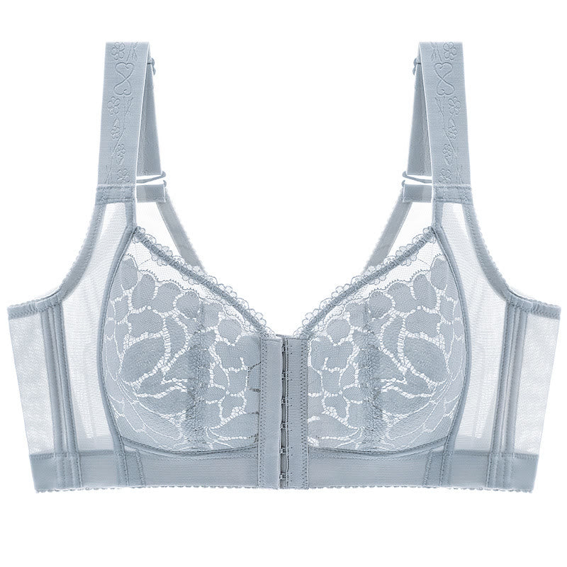 Plus Size Lifting-BH ohne Bügel mit Frontverschluss