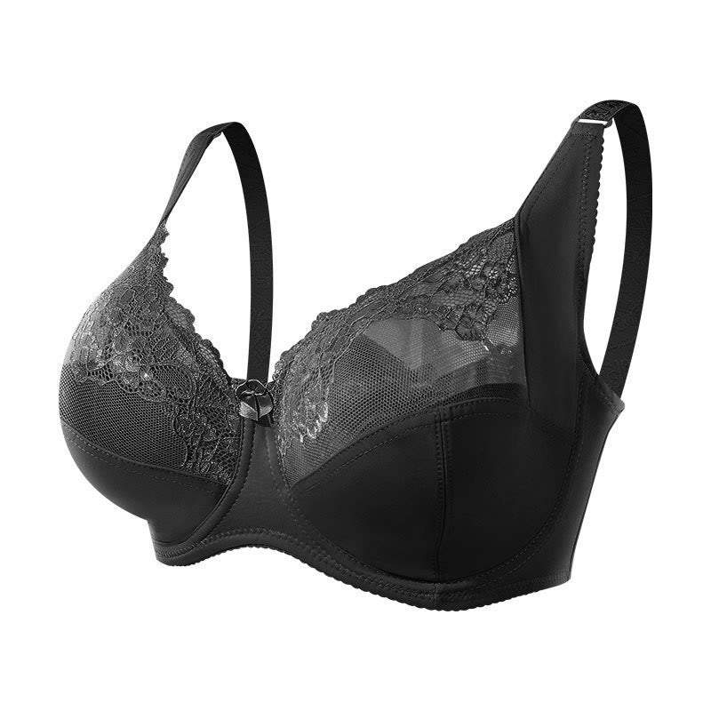 Dünner, sexy Bügel-BH aus Spitze - Schwarz - 48 - G - image 8