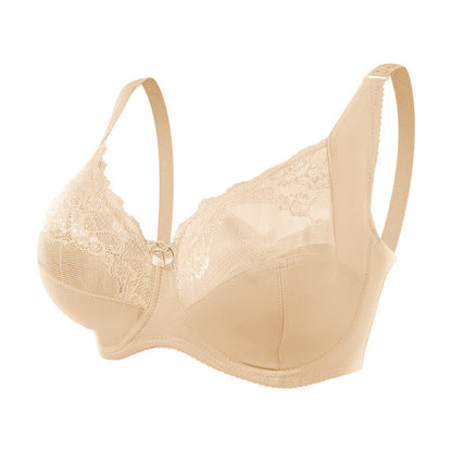 Dünner, sexy Bügel-BH aus Spitze - Aprikose - 48 - G - image 6