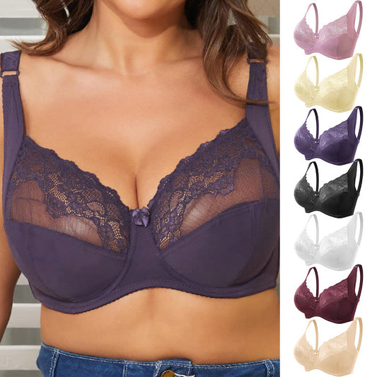 Dünner sexy Bügel-BH aus Spitze in Übergröße
