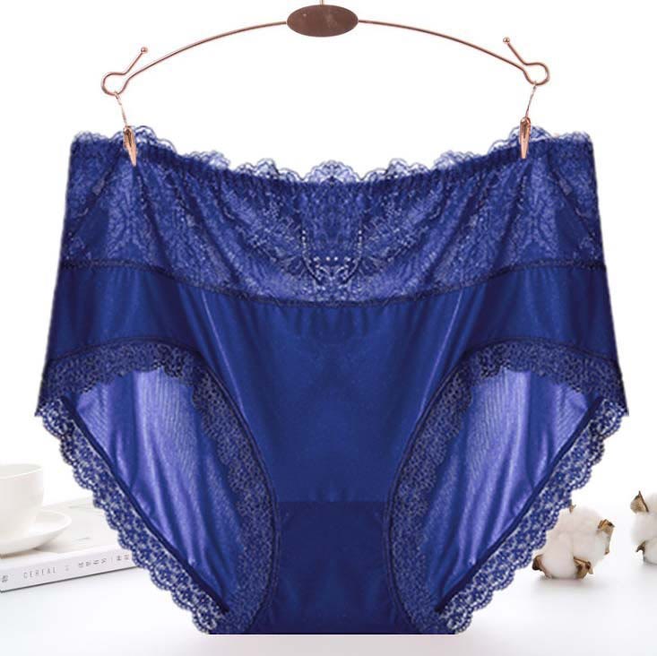 Sexy Mesh-Spitzenhöschen (3er-Pack) - Blau - 5XL - image 5