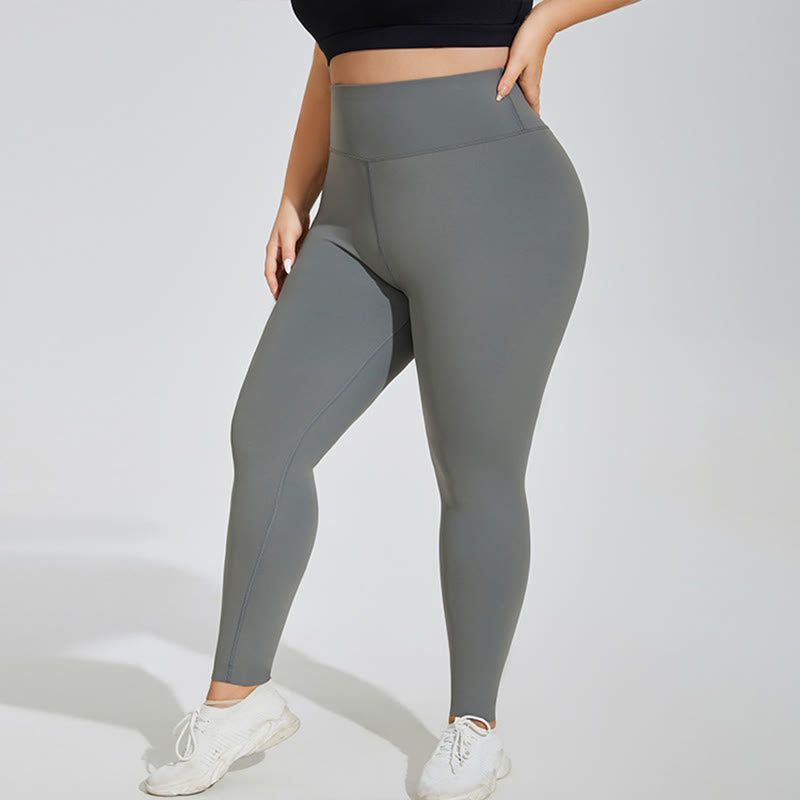 Leggings in Übergröße mit hohem Bund und formender Wirkung - Dunkelgrün - 4XL - image 1