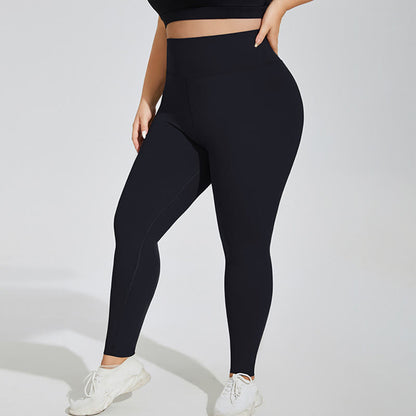 Leggings in Übergröße mit hohem Bund und formender Wirkung - Schwarz - 4XL - image 2