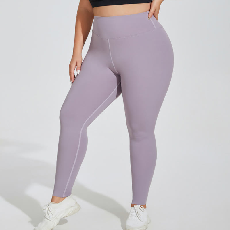 Leggings in Übergröße mit hohem Bund und formender Wirkung - Lila - 4XL - image 0