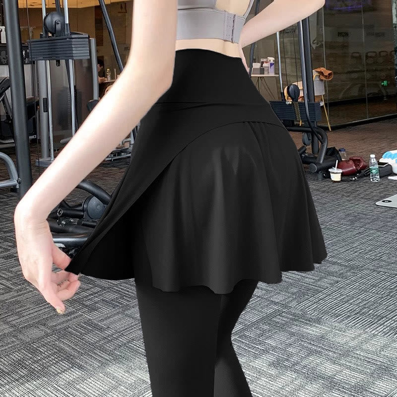 Yoga-Sportrockhose mit Hüftbedeckung - Schwarz - 2XL - image 4