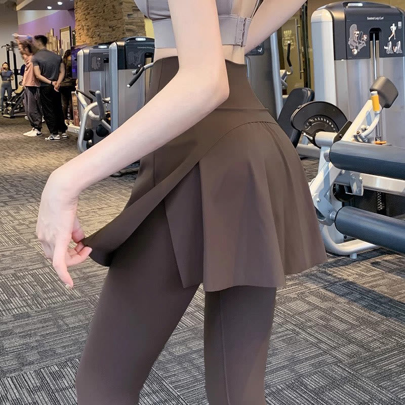 Yoga-Sportrockhose mit Hüftbedeckung - Kaffee - 2XL - image 2