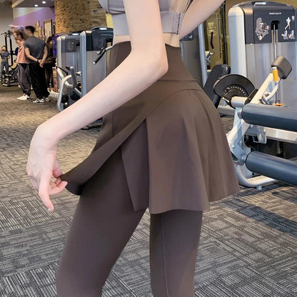 Yoga-Sportrockhose mit Hüftbedeckung - Kaffee - 2XL - image 2