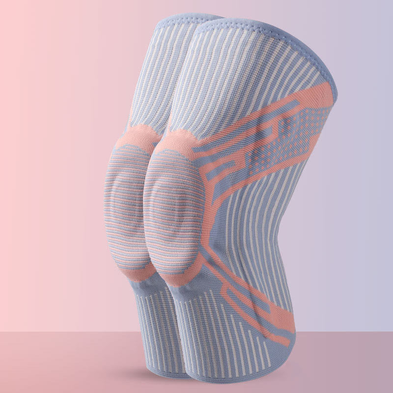 Kniebandage mit Silikonpolster - Hellblau - XL - image 10