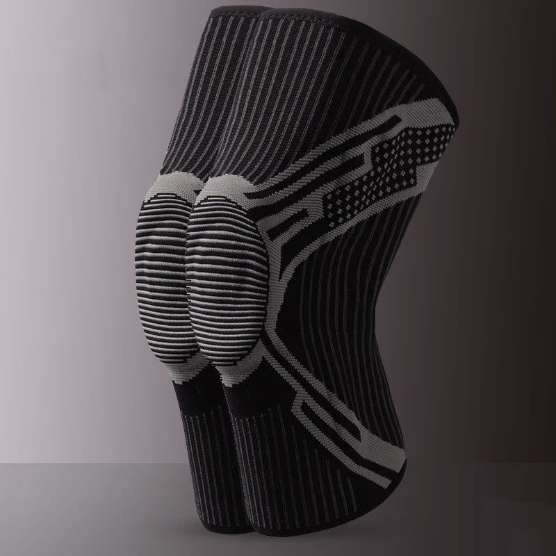 Kniebandage mit Silikonpolster - Schwarz - XL - image 11