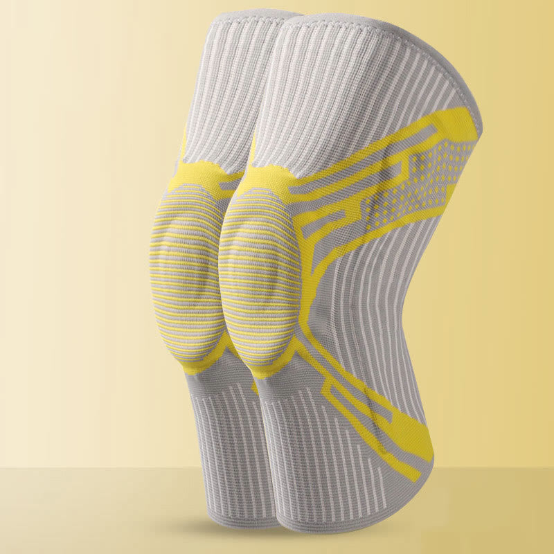Kniebandage mit Silikonpolster - Gelb - XL - image 17