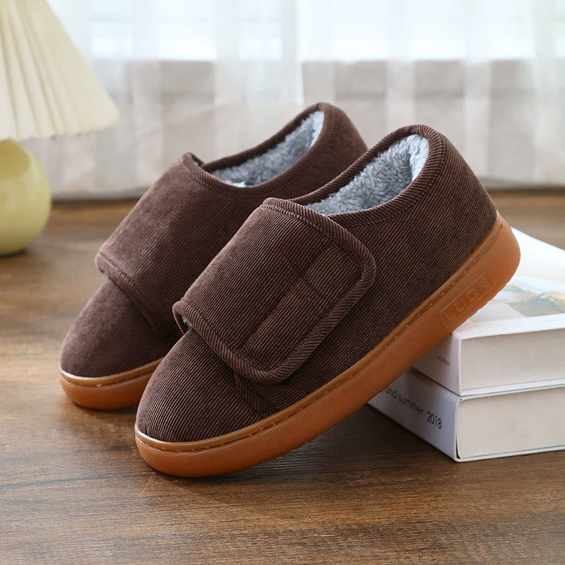 Rutschfeste, verstellbare Diabetiker-Hausschuhe in Übergröße - Braun - EU44-45 (US10-11) - image 10