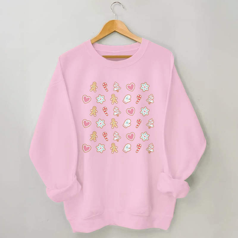Sweatshirt mit Weihnachtselementen in Übergröße - Rosa - 3XL - image 4