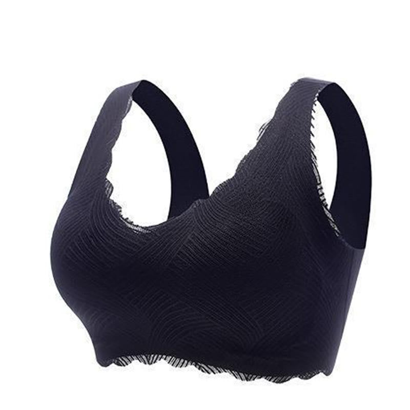 Nahtloser, kabelloser Push-up-BH - Schwarz - 6XL - image 5