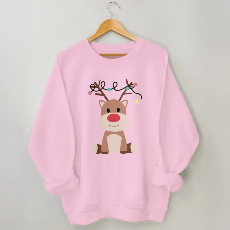 Elch-Sweatshirt in Übergröße - Rosa - 3XL - image 4