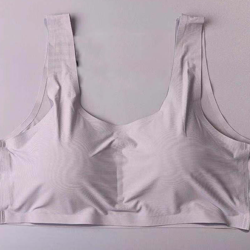 Dünner, nahtloser, bügelloser BH - Grau - 5XL - image 7