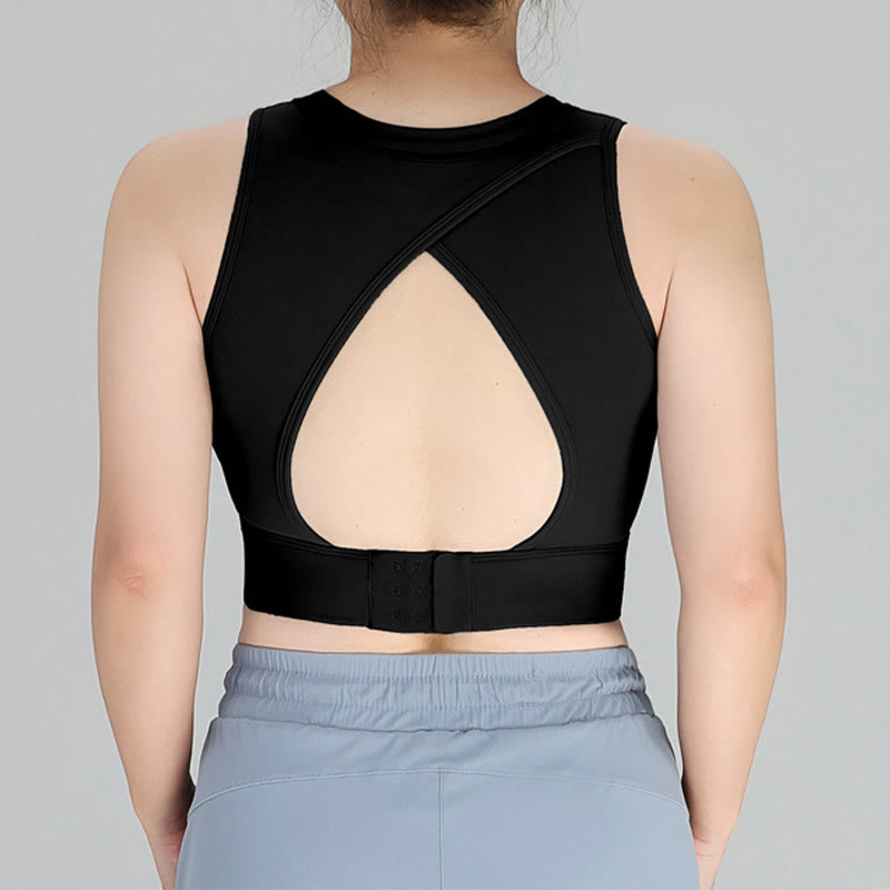 Stoßfester kabelloser Sport-BH - Schwarz - 5XL - image 10