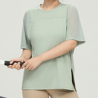Plus Size Schnelltrocknendes Yoga Kurzarmhemd - image 9