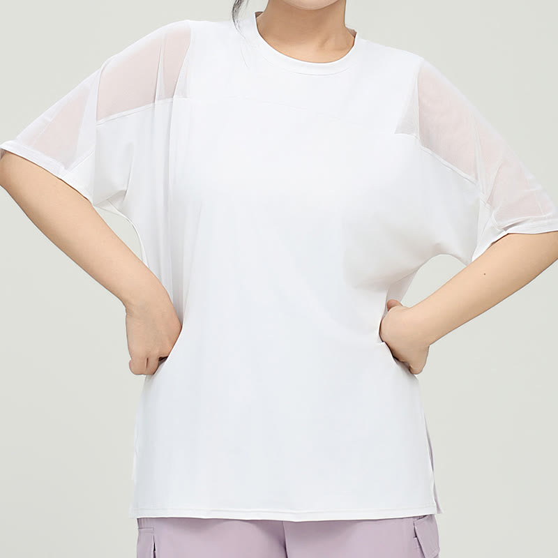 Plus Size Schnelltrocknendes Yoga Kurzarmhemd - image 6