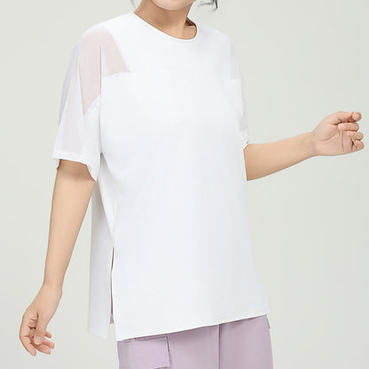 Plus Size Schnelltrocknendes Yoga Kurzarmhemd - image 7