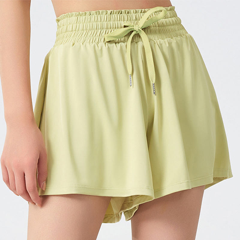 Plus Size High Waist Quick Dry Sportshorts - Grün - 5XL - image 0