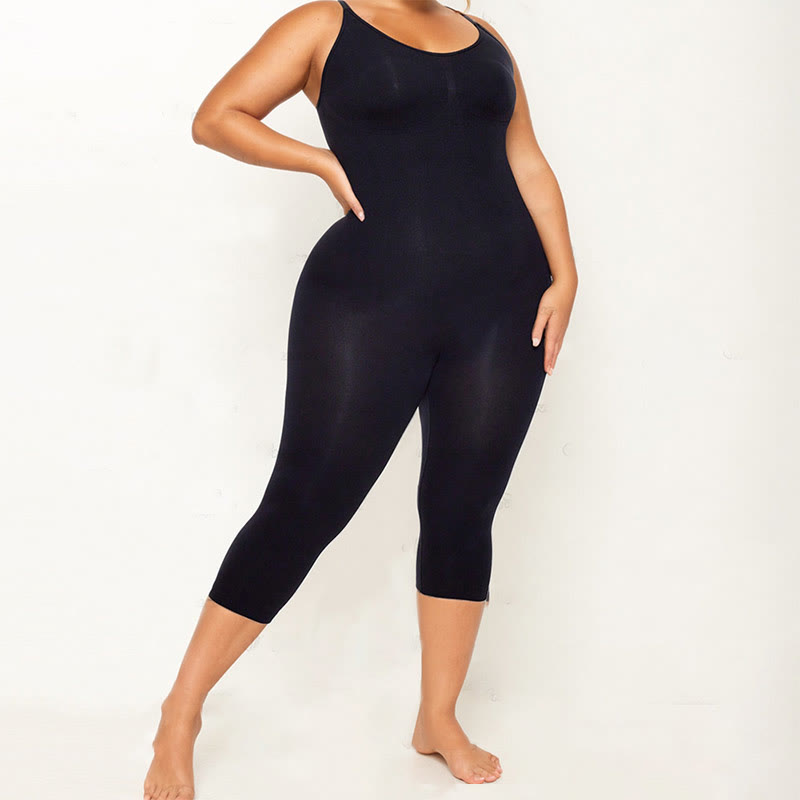 Nahtloser einteiliger Body in Übergröße - Schwarz - 4XL - image 3