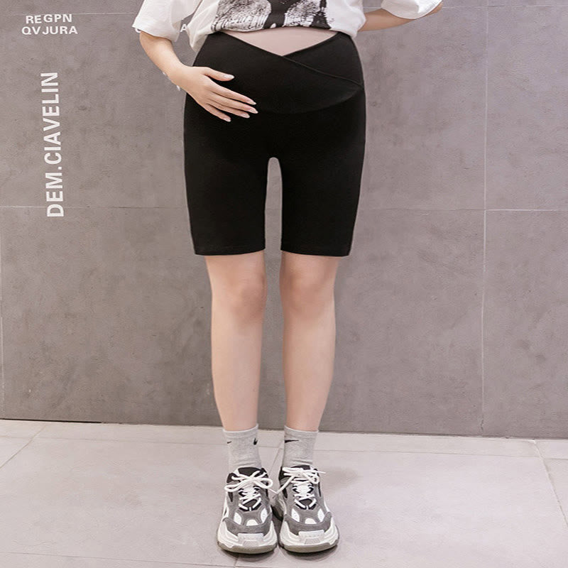 Umstands-Yoga-Shorts mit V-förmiger Taille - image 3