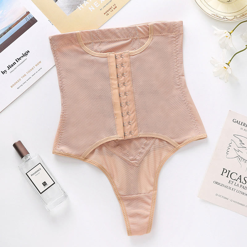Bauchweg-Shapewear-Tanga mit hoher Taille in Übergröße - image 6