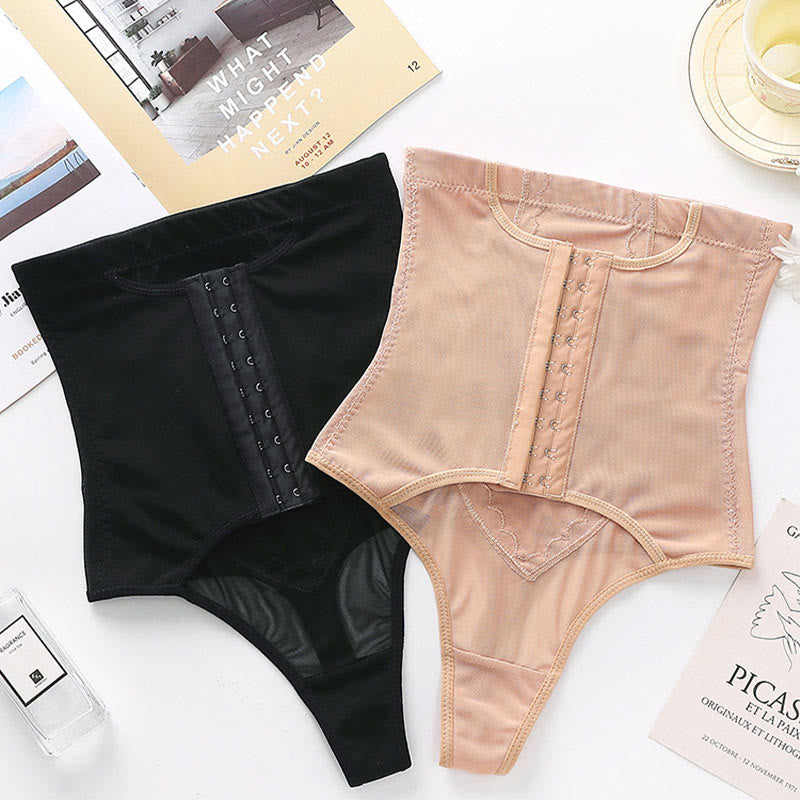 Bauchweg-Shapewear-Tanga mit hoher Taille in Übergröße - image 7